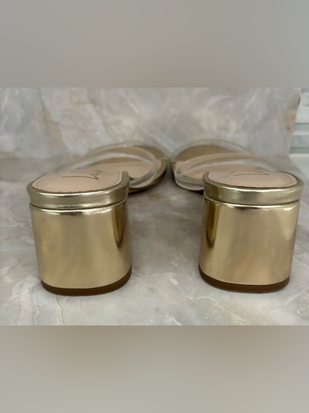 Lulu's Savina Gold Mules - Picture 5 of 14